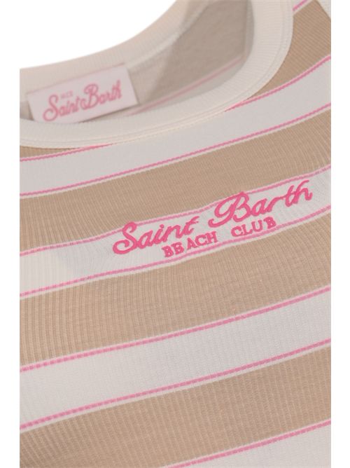Top Ada in cotone a righe con ricamo Saint Barth Beach Club Mc2 Saint Barth | AAD00102673L